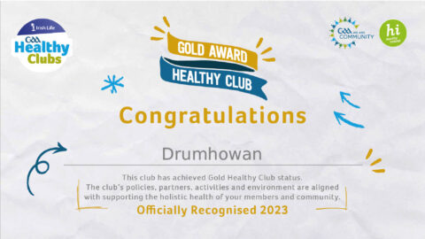 Drumhowan Achieve Gold Healthy Club Status