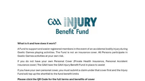 GAA Injury Fund – Important Update